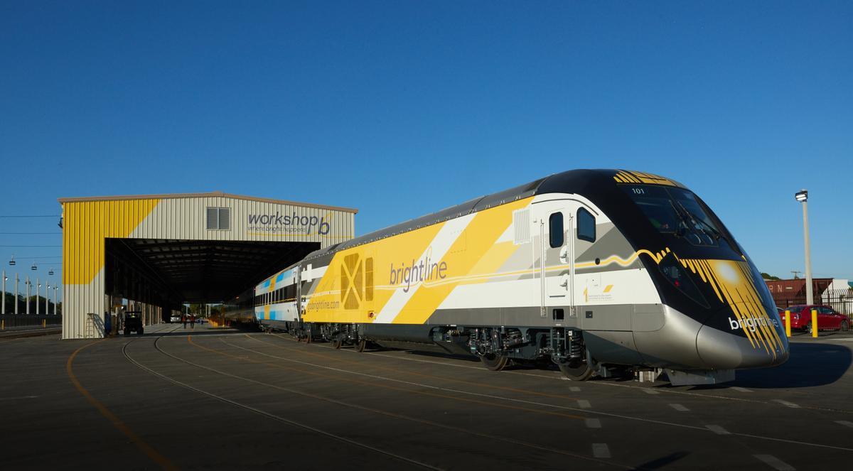Photo of the Brightline train as transportation to the Palm Beach Food & Wine Festival.