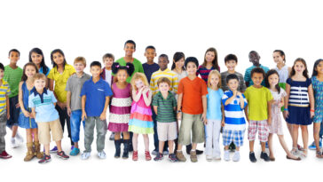 a mixed group of children